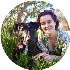 Jules loves Potty Plant's real grass dog potty